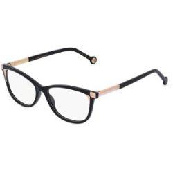 Safilo SpA Carolina Herrera HER 0163 Damen-Brille inkl. Gläser Vollrand Butterfly Acetat-Gestell 53/15/145, Schwarz