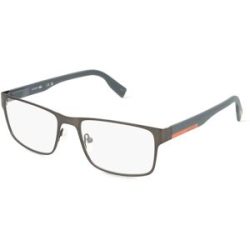Marchon Germany GmbH Lacoste L2283 Unisex-Brille inkl. Gläser Vollrand Quadratisch Edelstahl-Gestell 55/18/145, Grau
