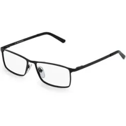 Optic Prima HK Fielmann OPH 9776 FLEX CL Herren-Brille inkl. Gläser Vollrand Quadratisch Edelstahl-Gestell 54/15/140, Schwarz