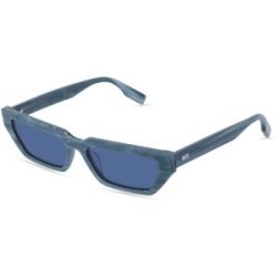 Kering Eyewear Spa Alexander McQueen MQ0302S Unisex-Sonnenbrille Vollrand Quadratisch Kunststoff-Gestell, Blau
