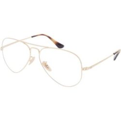 Luxottica Fashion Brillen Vertriebs GmbH Ray-Ban VISTA RX6489 AVIATOR Unisex-Brille inkl. Gläser Vollrand Pilot Metall-Gestell 58/14/140, Gold