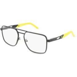 Luxottica Fashion Brillen Vertriebs GmbH Scuderia Ferrari FZ7005 Herren-Brille inkl. Gläser Vollrand Quadratisch Metall-Gestell 56/17/145, Schwarz