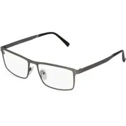 Suncute Industries Co., Ltd. Fielmann MC 535 CL Herren-Brille inkl. Gläser Vollrand Quadratisch Edelstahl-Gestell 56/17/140, Grau