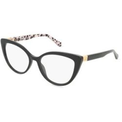 Safilo GmbH Moschino MOL500 Damen-Brille inkl. Gläser Vollrand Cat Eye Acetat-Gestell 54/17/140, Schwarz