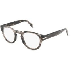 Safilo SpA David Beckham DB 7125 Herren-Brille inkl. Gläser Vollrand Panto Kunststoff-Gestell 47/25/145, Grau