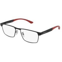 Luxottica Fashion Brillen Vertriebs GmbH Emporio Armani EA1124 Herren-Brille inkl. Gläser Vollrand Quadratisch Metall-Gestell 55/18/145, Schwarz