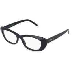 Thélios GIVENCHY GV50097I CITY Damen-Brille inkl. Gläser Vollrand Cat Eye Acetat-Gestell 53/16/145, Schwarz