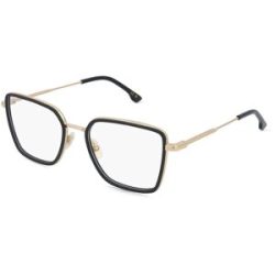 Safilo GmbH Victoria Beckham VB 1006 Damen-Brille inkl. Gläser Vollrand Eckig Metall-Gestell 54/19/140, Gold