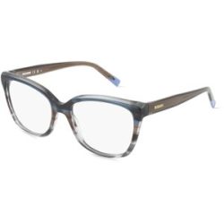 Safilo GmbH Missoni 0116 Damen-Brille inkl. Gläser Vollrand Cat Eye Metall-Gestell 53/17/145, Blau