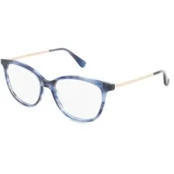 Marcolin Deutschland GmbH Max Mara MM5008 Unisex-Brille inkl. Gläser Vollrand Quadratisch Acetat-Gestell 52/16/140, Blau