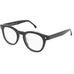 DE RIGO Vision D.A.CH. GmbH Lozza VL4348 Unisex-Brille inkl. Gläser Vollrand Panto Acetat-Gestell 49/22/145, Schwarz