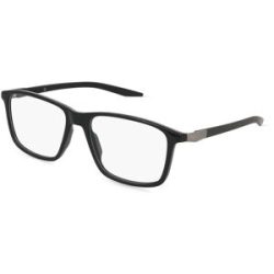 Kering Eyewear Spa Puma PU0419O Unisex-Brille inkl. Gläser Vollrand Quadratisch Acetat-Gestell 55/17/140, Schwarz