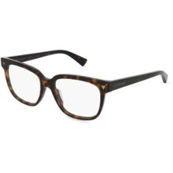 Kering Eyewear Spa Bottega Veneta  BV1257O Unisex-Brille inkl. Gläser Vollrand Quadratisch Acetat-Gestell 53/16/145, Havanna