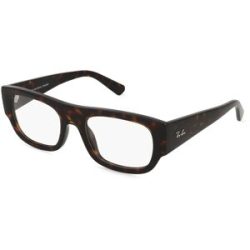 Luxottica Fashion Brillen Vertriebs GmbH Ray-Ban 0RX7218 KRISTIN Unisex-Brille inkl. Gläser Vollrand Quadratisch Kunststoff-Gestell 52/20/140, Havanna