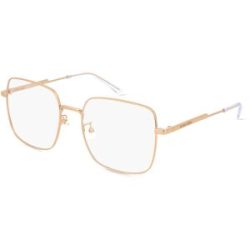 Kering Eyewear Spa Bottega Veneta BV1110O Unisex-Brille inkl. Gläser Vollrand Quadratisch Metall-Gestell 56/19/145, Pink