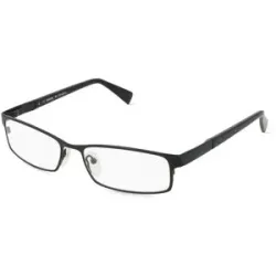 Suncute Industries Co., Ltd. Fielmann MC 575 FLEX CL Herren-Brille inkl. Gläser Vollrand Quadratisch Metall-Gestell 56/17/140, Schwarz