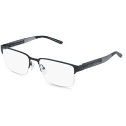 Luxottica Fashion Brillen Vertriebs GmbH Emporio Armani AX1075 Herren-Brille inkl. Gläser Halbrand Eckig Metall-Gestell 55/18/145, Schwarz