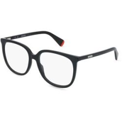 Thélios Kenzo KZ50217I Unisex-Brille inkl. Gläser Vollrand Geometrisch Acetat-Gestell 55/16/140, Schwarz