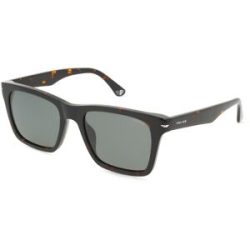 DE RIGO Vision D.A.CH. GmbH Police POISPLN35 Herren-Sonnenbrille Vollrand Quadratisch Acetat-Gestell, Havanna