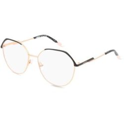 Safilo GmbH Missoni MIS 0204 Damen-Brille inkl. Gläser Vollrand Rund Metall-Gestell 56/16/145, Gold