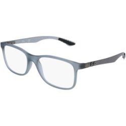 Luxottica Fashion Brillen Vertriebs GmbH Ray-Ban RX8903 Unisex-Brille inkl. Gläser Vollrand Quadratisch Kunststoff-Gestell 55/18/145, Grau