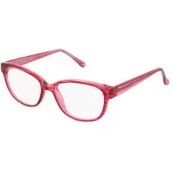 Zhangzhou Agilton Optical Co., Ltd. Fielmann MC 607 CL Damen-Brille inkl. Gläser Vollrand Oval Propionat-Gestell 50/16/135, Rot