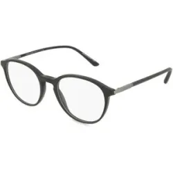 Luxottica Fashion Brillen Vertriebs GmbH Giorgio Armani 0AR7237 Herren-Brille inkl. Gläser Vollrand Panto Acetat-Gestell 51/19/145, Schwarz