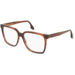 Safilo GmbH Victoria Beckham VB2669 Unisex-Brille inkl. Gläser Vollrand Quadratisch Acetat-Gestell 55/15/140, Braun