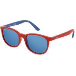 Luxottica Fashion Brillen Vertriebs GmbH Ray-Ban Junior 0RJ9079S Kinder-Sonnenbrille Vollrand Quadratisch Kunststoff-Gestell, Rot