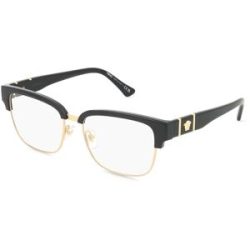Luxottica Fashion Brillen Vertriebs GmbH Versace VE3348 Herren-Brille inkl. Gläser Vollrand Quadratisch Acetat-Gestell 55/17/150, Schwarz