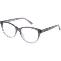 Safilo GmbH Tommy Hilfiger TH 2230 Damen-Brille inkl. Gläser Vollrand Cat Eye Acetat-Gestell 54/16/140, Blau