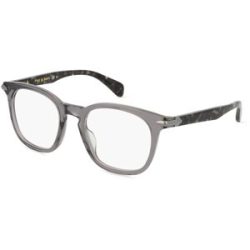 Safilo GmbH Rag & Bone RNB7037/G Unisex-Brille inkl. Gläser Vollrand Panto Acetat-Gestell 50/20/140, Grau