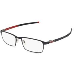 Luxottica Fashion Brillen Vertriebs GmbH Oakley OX3184 Herren-Brille inkl. Gläser Vollrand Quadratisch Edelstahl-Gestell 54/17/135, Schwarz