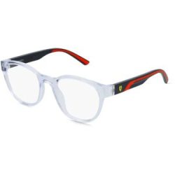 Luxottica Fashion Brillen Vertriebs GmbH Scuderia Ferrari FZ8002U Herren-Brille inkl. Gläser Vollrand Panto Kunststoff-Gestell 50/21/145, Transparent