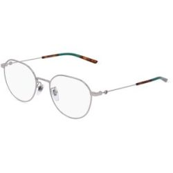 Kering Eyewear Spa Gucci GG0684O Unisex-Brille inkl. Gläser Vollrand Panto Metall-Gestell 51/19/140, Silber