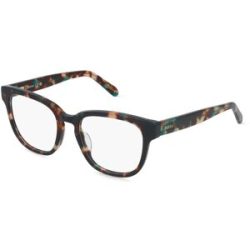 Safilo GmbH Fossil FOS 7194 Damen-Brille inkl. Gläser Vollrand Quadratisch Acetat-Gestell 51/18/140, Havanna