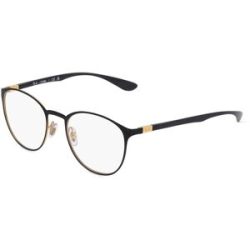 Luxottica Fashion Brillen Vertriebs GmbH Ray-Ban RX6355 Unisex-Brille inkl. Gläser Vollrand Panto Metall-Gestell 52/20/145, Schwarz