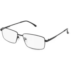Wenzhou Bada Optical Co. , LTD Fielmann BD 542 CL Herren-Brille inkl. Gläser Vollrand Quadratisch Edelstahl-Gestell 57/16/145, Schwarz