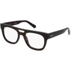 Luxottica Fashion Brillen Vertriebs GmbH Ray-Ban RX7226 PHIL Unisex-Brille inkl. Gläser Vollrand Quadratisch Acetat-Gestell 52/21/145, Havanna