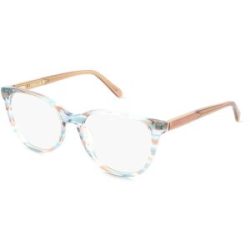 Safilo GmbH Fossil 7203 Damen-Brille inkl. Gläser Vollrand Quadratisch Acetat-Gestell 53/17/140, Blau