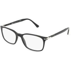 Luxottica Fashion Brillen Vertriebs GmbH Persol 0PO3189V Herren-Brille inkl. Gläser Vollrand Quadratisch Acetat-Gestell 53/18/145, Schwarz