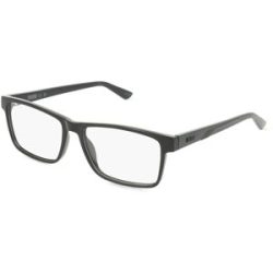 Kering Eyewear Spa Puma PU0473O Unisex-Brille inkl. Gläser Vollrand Quadratisch Kunststoff-Gestell 56/16/145, Schwarz