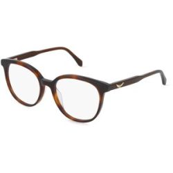 DE RIGO Vision D.A.CH. GmbH Zadig & Voltaire VZV438 Damen-Brille inkl. Gläser Vollrand Cat Eye Kunststoff-Gestell 52/17/140, Havanna