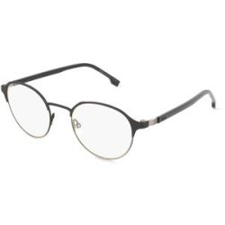 Safilo GmbH Boss 1638 Herren-Brille inkl. Gläser Vollrand Panto Metall-Gestell 50/21/150, Schwarz
