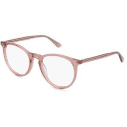 Kering Eyewear Spa Gucci GG0027O Damen-Brille inkl. Gläser Vollrand Rund Acetat-Gestell 50/20/140, Pink