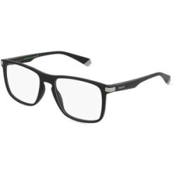 Safilo GmbH Polaroid PLD D447 Herren-Brille inkl. Gläser Vollrand Quadratisch Kunststoff-Gestell 54/17/140, Schwarz