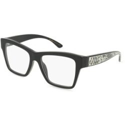 Luxottica Fashion Brillen Vertriebs GmbH Dolce&Gabbana DG3411 Damen-Brille inkl. Gläser Vollrand Quadratisch Acetat-Gestell 54/18/145, Schwarz
