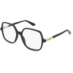 Kering Eyewear Spa Chloé CH0368O Damen-Brille inkl. Gläser Vollrand Geometrisch Acetat-Gestell 54/16/140, Schwarz
