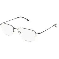 Wenzhou Bada Optical Co. , LTD Fielmann BD 452 MOD CL Herren-Brille inkl. Gläser Halbrand Quadratisch Edelstahl-Gestell 55/18/145, Schwarz