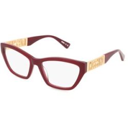 Safilo GmbH Moschino 634 Damen-Brille inkl. Gläser Vollrand Cat Eye Acetat-Gestell 55/17/145, Rot
